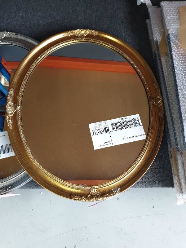 289 GOLD OVAL MIRROR 20 X 24""