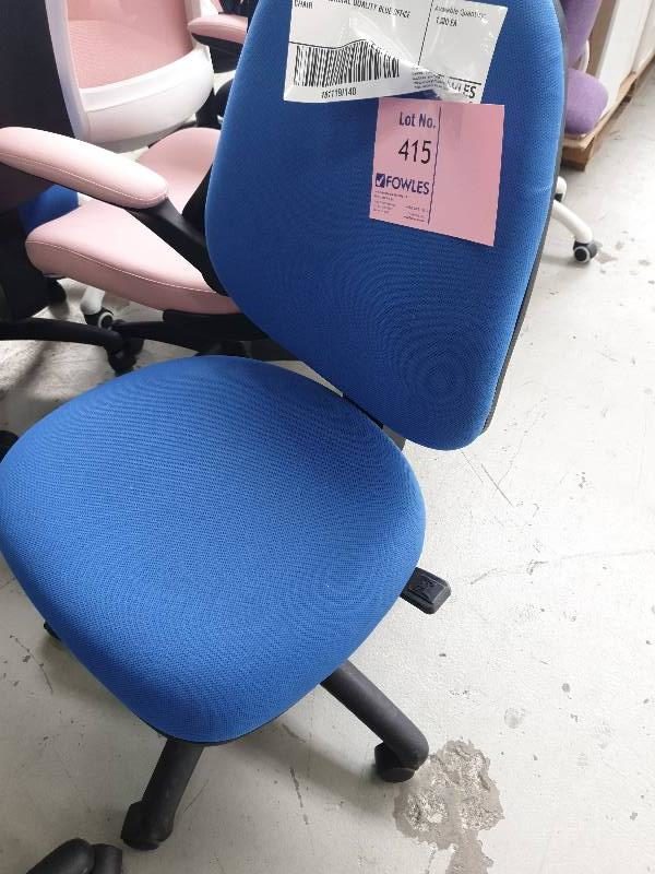 NEW COMMERCIAL QUALITY BLUE OFFICE CHAIR