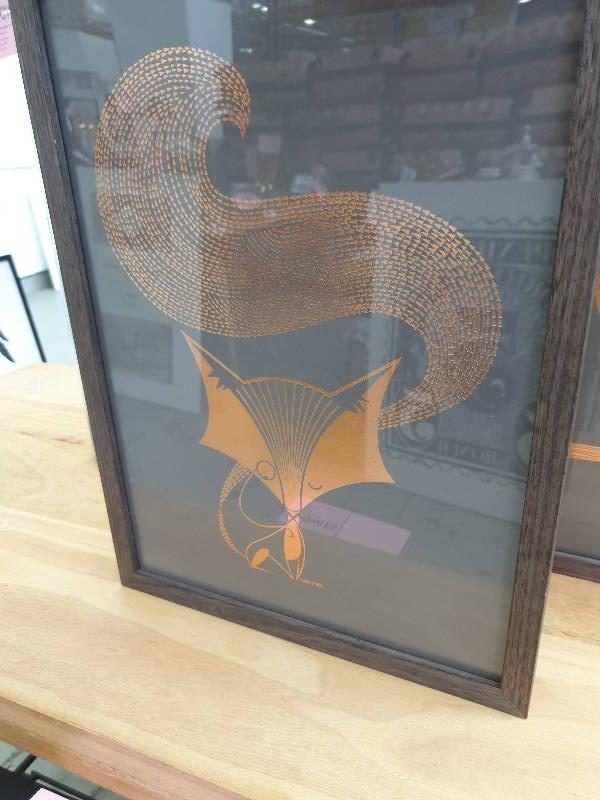 EX DISPLAY HOME FURNITURE - BRONZE FOX PRINT SOLD AS IS