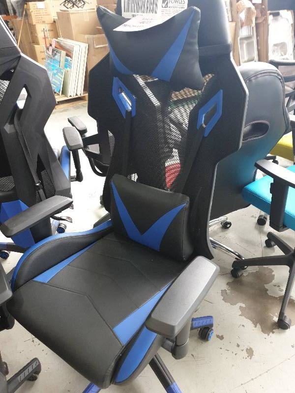 NEW PROFESSIONAL GAMING CHAIR - BLACK & BLUE