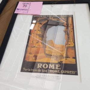 EX DISPLAY HOME FURNITURE - ROME PRINT SOLD AS IS