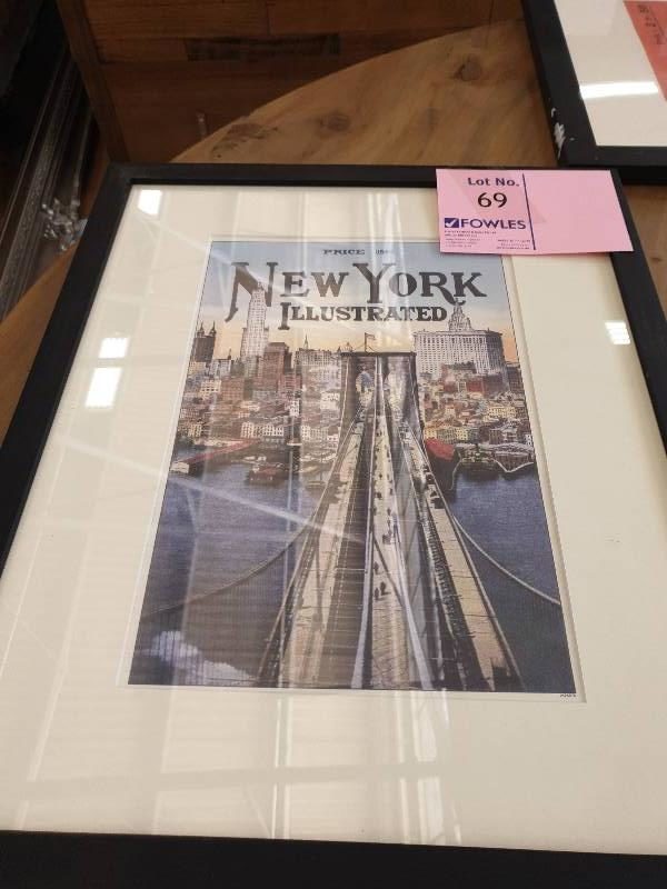 EX DISPLAY HOME FURNITURE - NEW YORK PRINT SOLD AS IS