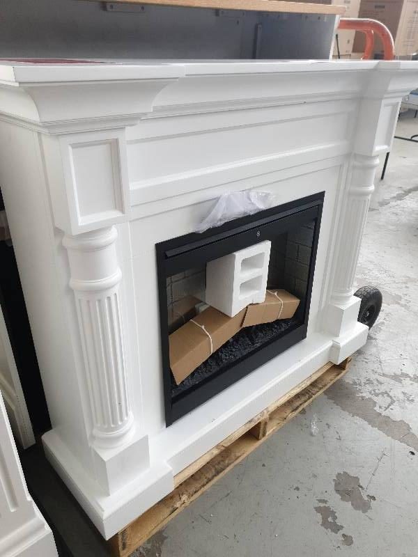 EX DISPLAY WINSTON 2KW ELECTRAFLAME ELECTRIC FIREPLACE WITH MANTLE ALL WHITE MODEL WIN -W-LF RRP$2499 WITH 12 MONTH WARRANTY