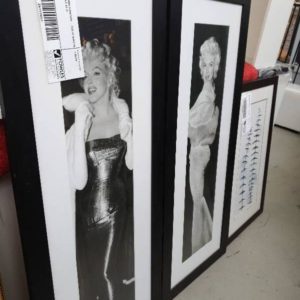SECOND HAND FURNITURE - PAIR OF MARILYN PRINT SOLD AS IS