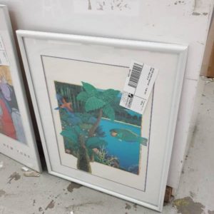 SECOND HAND FURNITURE - PALM TREE PRINT SOLD AS IS
