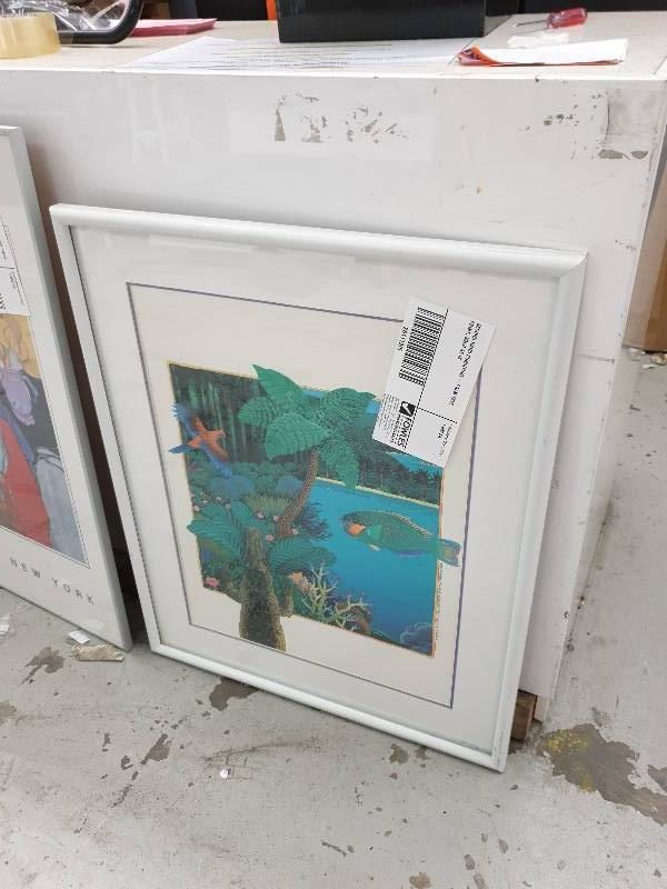 SECOND HAND FURNITURE - PALM TREE PRINT SOLD AS IS