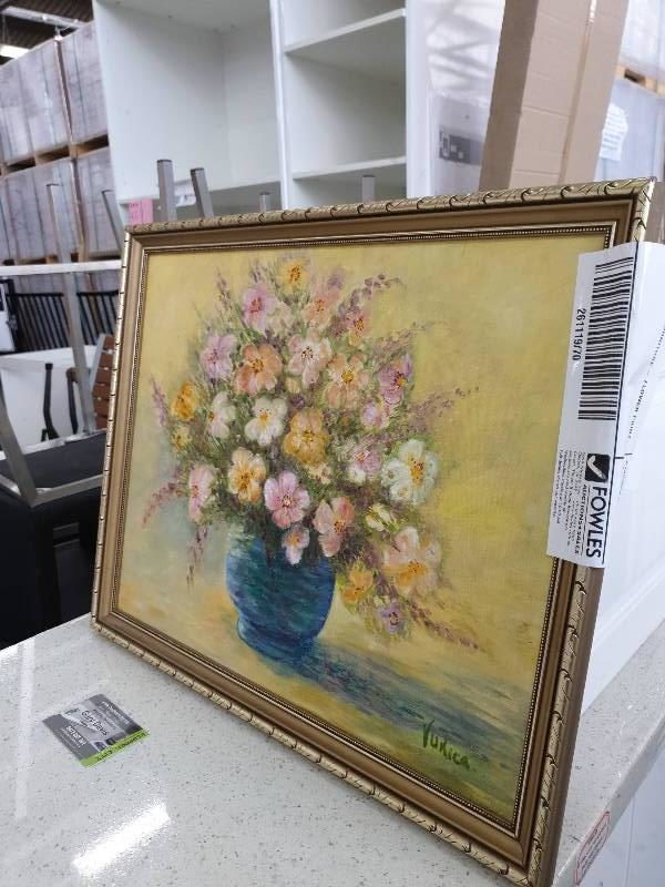 SECOND HAND FURNITURE - FLOWER PRINT SOLD AS IS