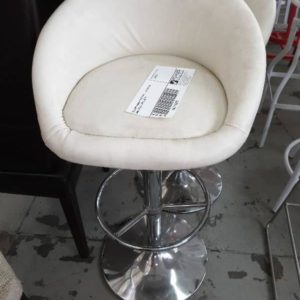 SECOND HAND FURNITURE - 4 X CREAM BAR STOOL SOLD AS IS