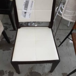 SECOND HAND FURNITURE - WHITE DINING CHAIR SOLD AS IS