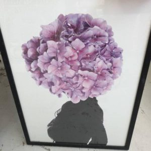 EX DISPLAY HOME FURNITURE - WOMAN WITH FLOWER HEAD SOLD AS IS
