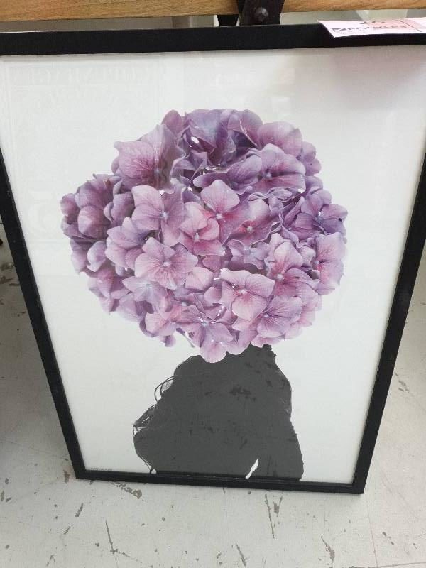 EX DISPLAY HOME FURNITURE - WOMAN WITH FLOWER HEAD SOLD AS IS