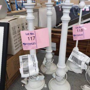EX DISPLAY HOME FURNITURE - WHITE ANTIQUE STYLE LAMP BASE