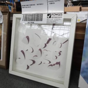 SECOND HAND FURNITURE - BUTTERFLY PRINT SOLD AS IS