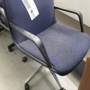 SECOND HAND FURNITURE - 2 X BLUE OFFICE CHAIR SOLD AS IS