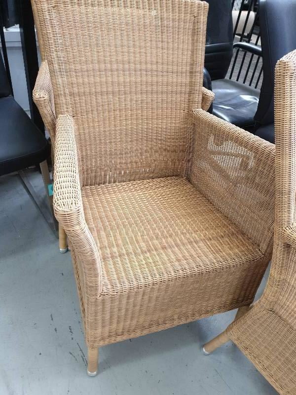 SECOND HAND FURNITURE - 3 X RATTAN CHAIR SOLD AS IS