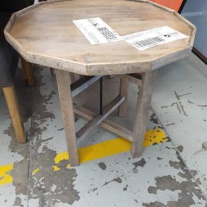 EX DISPLAY HOME FURNITURE - LIGHT OAK TIMBER SIDE TABLE SOLD AS IS