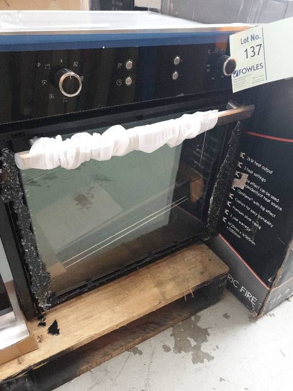 BELLING BS7 ELECTRIC OVEN 60CM S/STEEL WITH 3 MONTH WARRANTY **BROKEN GLASS SOLD AS IS**