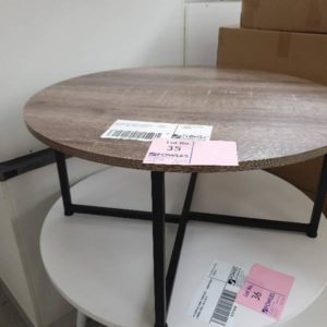 EX DISPLAY HOME FURNITURE - ROUND COFFEE TABLE SOLD AS IS