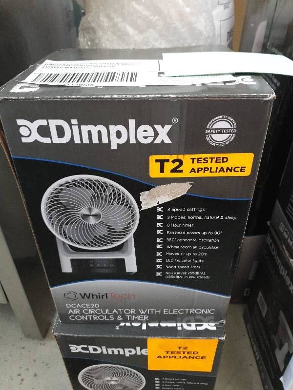DIMPLEX DCACE20 AIR CIRCULATOR WITH ELECTRONIC CONTROLS & TIMER WITH 3 MONTH WARRANTY RRP$149