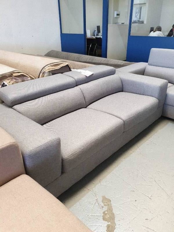 EX DISPLAY HOME FURNITURE - LIGHT GREY 2.5 SEATER COUCH SOLD AS IS