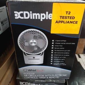 DIMPLEX DCACE20R WHIRLTEC AIR CIRCULATOR FAN WITH 3 MONTH WARRANTY RRP$199