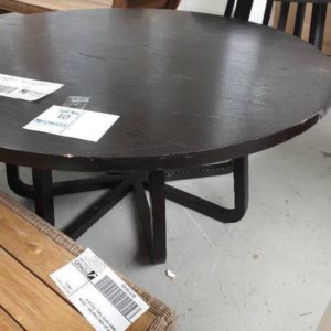 EX DISPLAY HOME FURNITURE - LARGE ROUND COFFEE TABLE SOLD AS IS