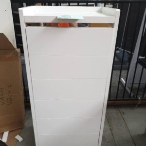 EX DISPLAY HOME FURNITURE - WHITE DRAWER UNIT FOR WARDROBE SOLD AS IS