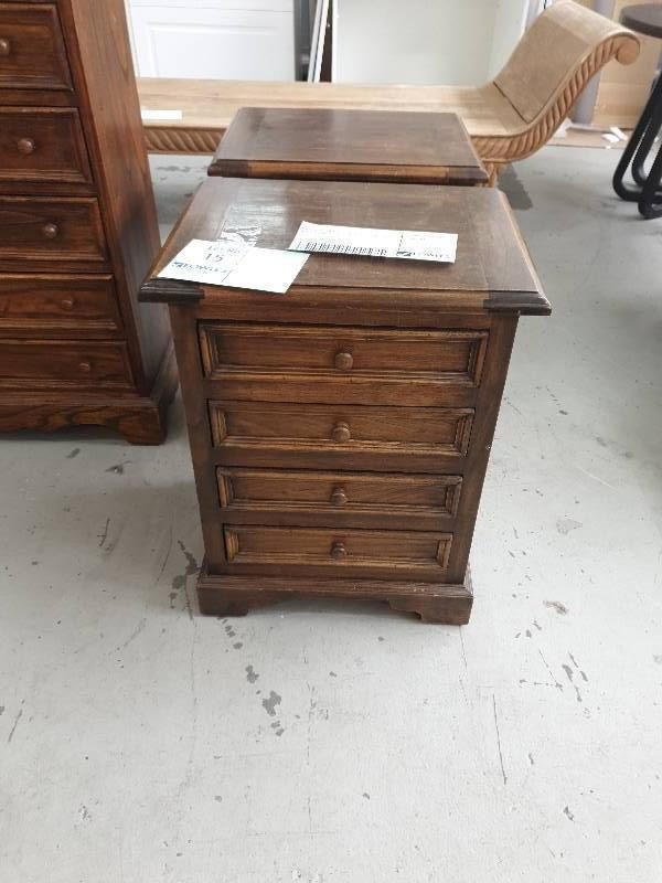 EX DISPLAY HOME FURNITURE - PAIR OF BEDSIDE TABLE SOLD AS IS