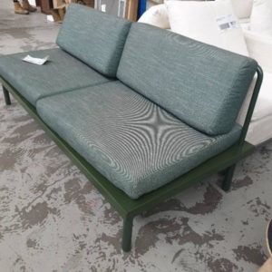 EX HIRE - GREEN COUCH SOLD AS IS