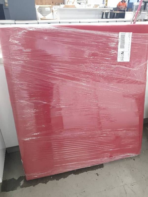 EX FURNITURE HIRE - RED SINGLE BED HEAD SOLD AS IS