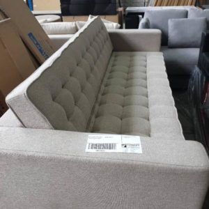 EX FURNITURE HIRE - RETRO BEIGE COUCH SOLD AS IS