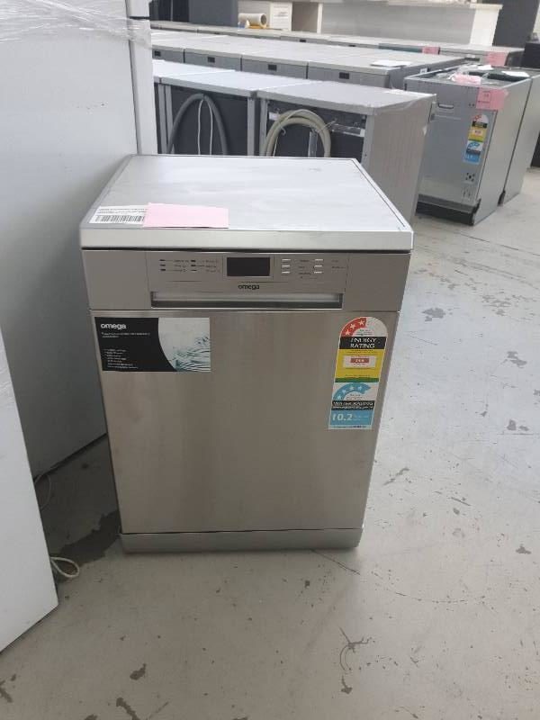 OMEGA REFURBISHED ODW702X 600MM S/STEEL DISHWASHER WITH 12 PLACE SETTINGS 6 PROGRAMS FULLY TESTED WITH 3 MONTH WARRANTY ORP $799