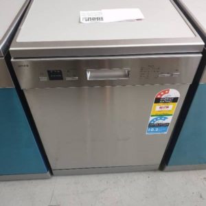 EX DISPLAY EDV606SX 60CM DISHWASHER S/STEEL WITH 12 PLACE SETTING SLIGHTLY DENTED FRONT & SIDES SOLD AS IS WITH 3 MONTH WARRANTY DEO7784