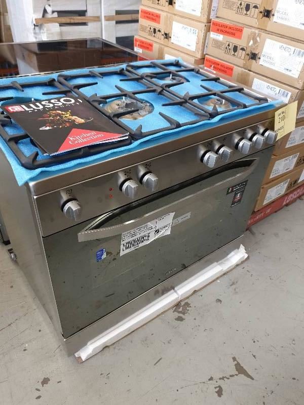 EX DISPLAY EURO EP90DMSX 90CM ITALIAN DUAL FUEL OVEN RRP$1899 WITH 5 GAS BURNER COOKTOP & ELECTRIC MULTIFUNCTION OVEN WITH 3 MONTH WARRANTY