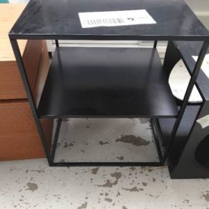 EX FURNITURE HIRE - BLACK SIDE TABLE SOLD AS IS