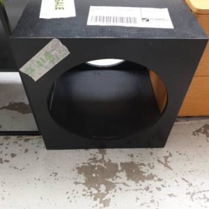 EX FURNITURE HIRE - BLACK SIDE TABLE SOLD AS IS