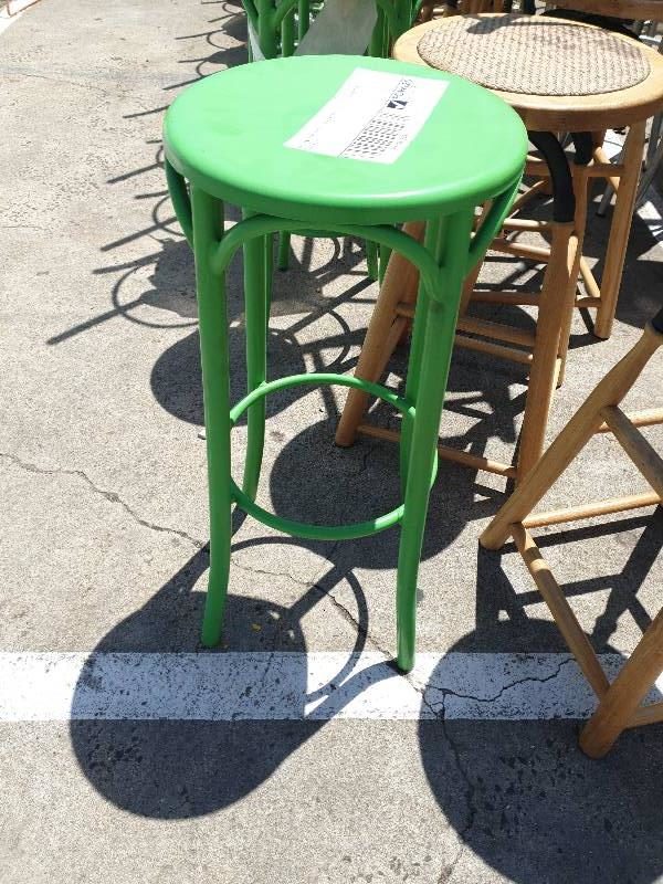 EX FURNITURE HIRE - GREEN BAR STOOL SOLD AS IS
