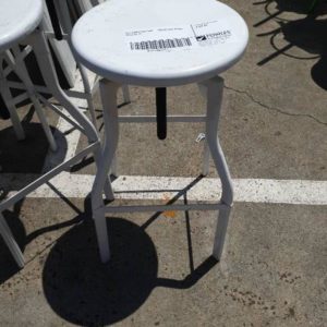 EX FURNITURE HIRE - WHITE BAR STOOL SOLD AS IS