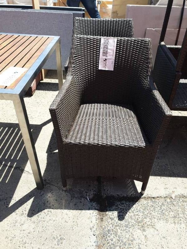 EX FURNITURE HIRE - 2 X RATTAN CHAIR SOLD AS IS