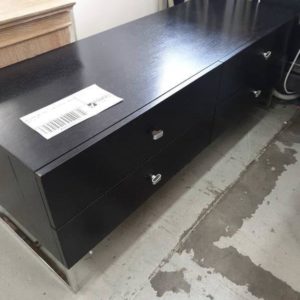EX FURNITURE HIRE - LOW CHEST OF DRAWERS SOLD AS IS