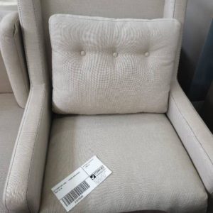 EX FURNITURE HIRE - CREAM ARM CHAIR SOLD AS IS