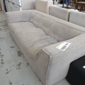 EX FURNITURE HIRE - BEIGE COUCH SOLD AS IS