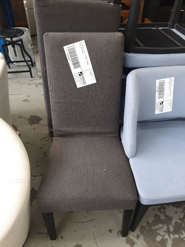 EX FURNITURE HIRE - 3 X GREY DINING CHAIR SOLD AS IS