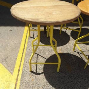 EX HIRE - YELLOW TIMBER TABLE SOLD AS IS