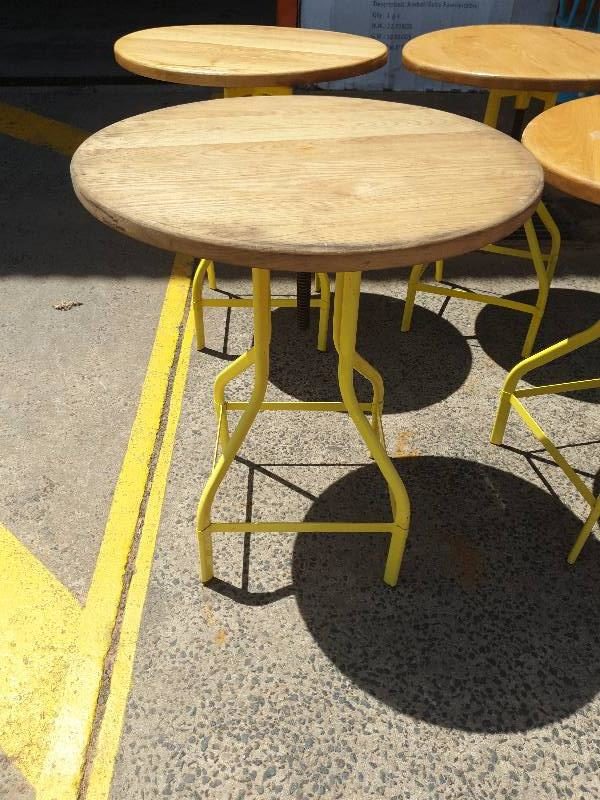 EX HIRE - YELLOW TIMBER TABLE SOLD AS IS