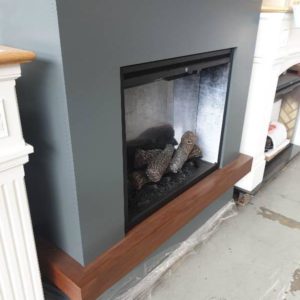 DIMPLEX 2KW SHERWOOD MANTLE FIRE BOX GREY WITH TIMBER SURROUND RRP$2799 WITH 3 MONTH WARRANTY