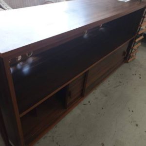 SECOND HAND FURNITURE - LAMINATE CABINET - DAMAGED TOP SOLD AS IS