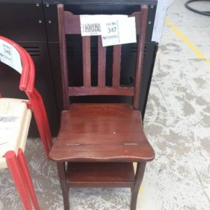 EX FURNITURE HIRE - TIMBER CHAIR SOLD AS IS