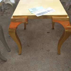EX HIRE - GOLD SQUARE SIDE TABLE SOLD AS IS