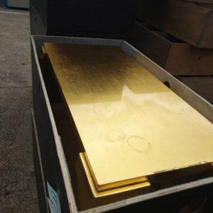 EX HIRE - GOLD COFFEE TABLE SOLD AS IS